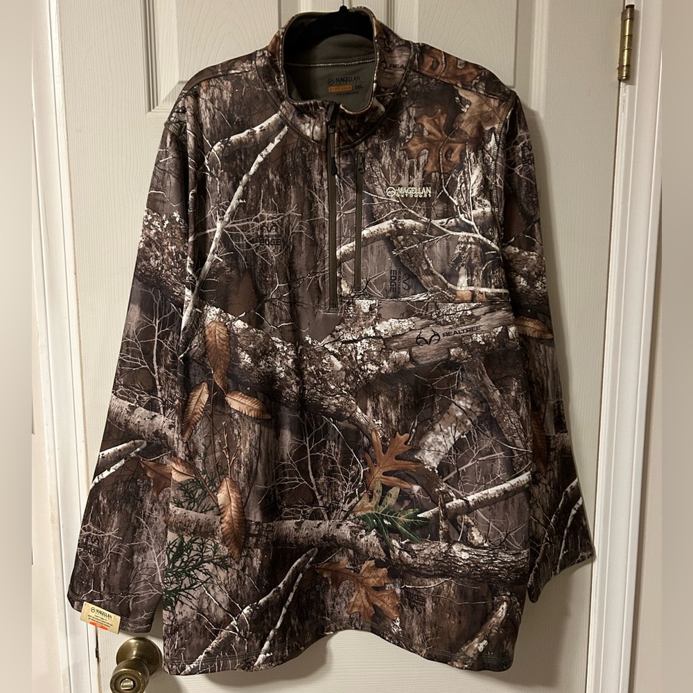 NWT MAGELLAN OUTDOORS REALTREE CAMO PULLOVER JACKET